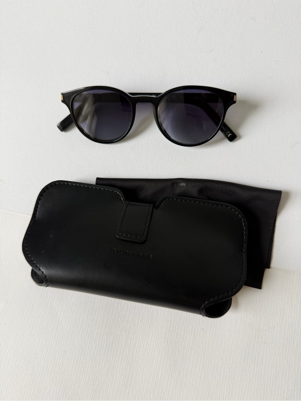 Black Leather sunglasses Saint Laurent black classics vintage